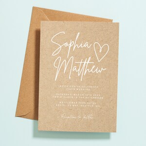 Kraft paper invitations store