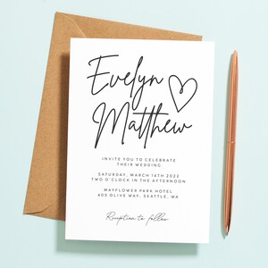 Elegant And Modern Wedding Postage