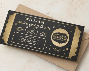 Personalised Gold Foil Birthday Scratch To Reveal Voucher, Special Birthday Surprise Scratch Card, 18th, 21st, 30th, 40th, 50th Birthday