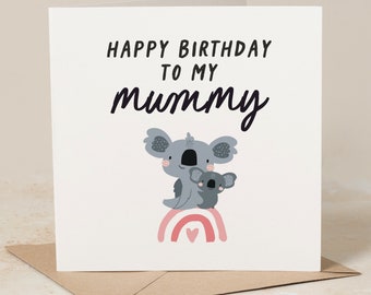 Carte d'anniversaire maman, carte maman, joyeux anniversaire à ma maman, carte pour maman, carte pour elle, carte pour maman et bébé, cadeau d'anniversaire pour maman