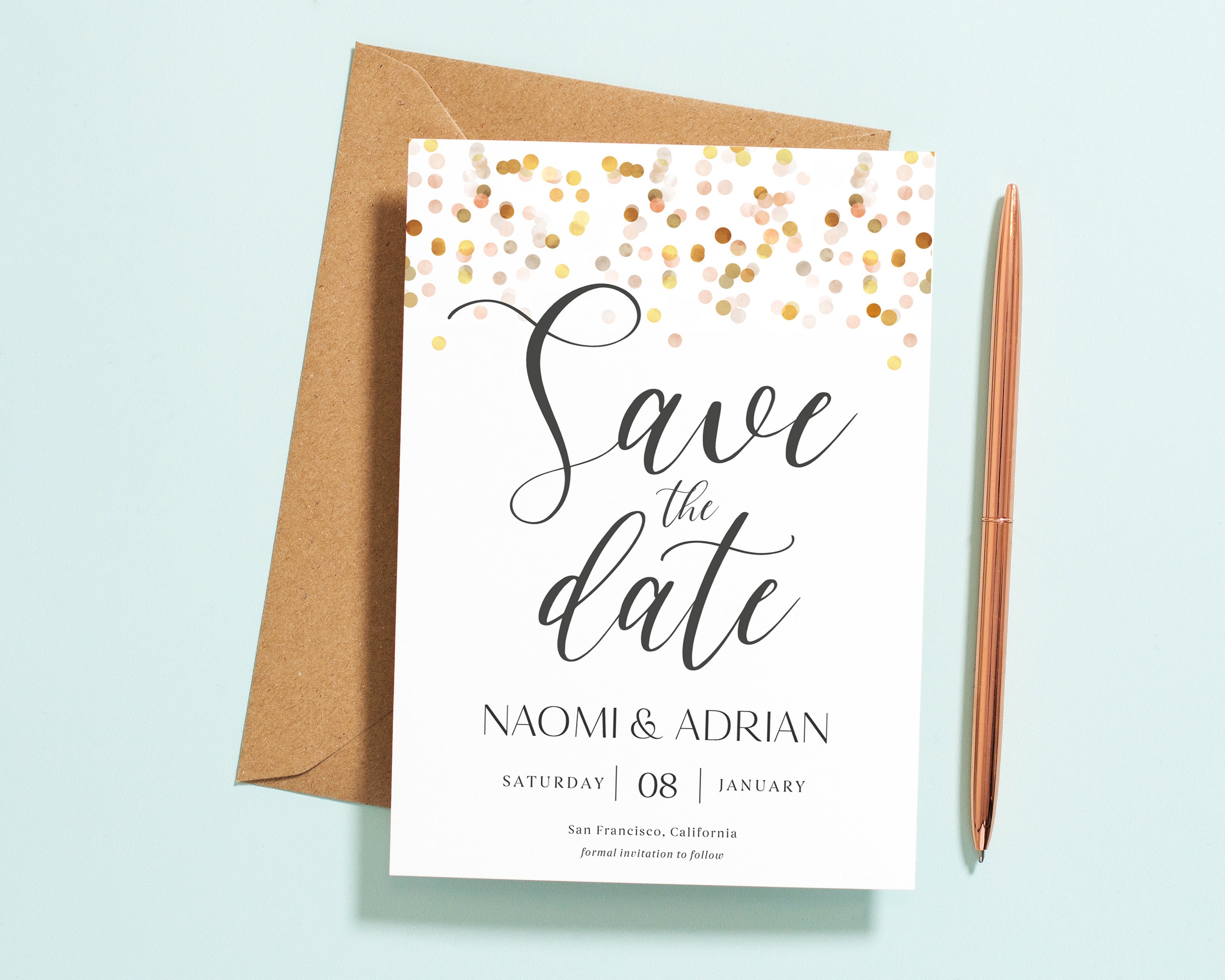 wedding-save-the-date-save-the-date-cards-gold-save-the-etsy-singapore