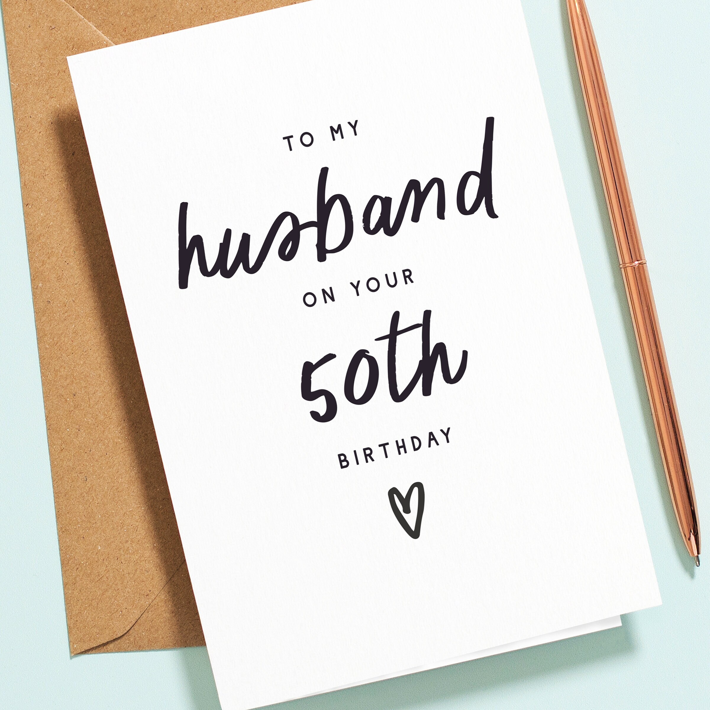 50th Birthday Card For Husband Birthday Card For Him Etsy Australia