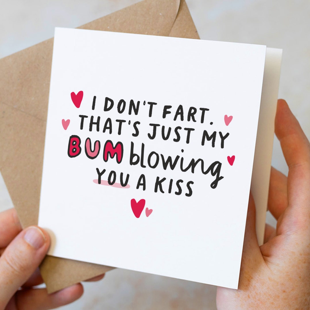 Rude Valentines Day Card, Funny Fart Card for Him, for Her, for Husband ...