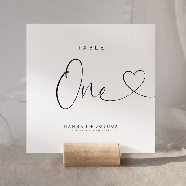 Modern Table Numbers, Reception Table Numbers, Simple Table Number Cards, Wedding Table Numbers, Elegant Table Number, Wedding Table Names