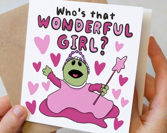 Nanalan Birthday Card For Her, Funny Girlfriend Nanalan Cards For Wife, Anniversary Card, Meme Card For Her, Who's That Wonderful Girl