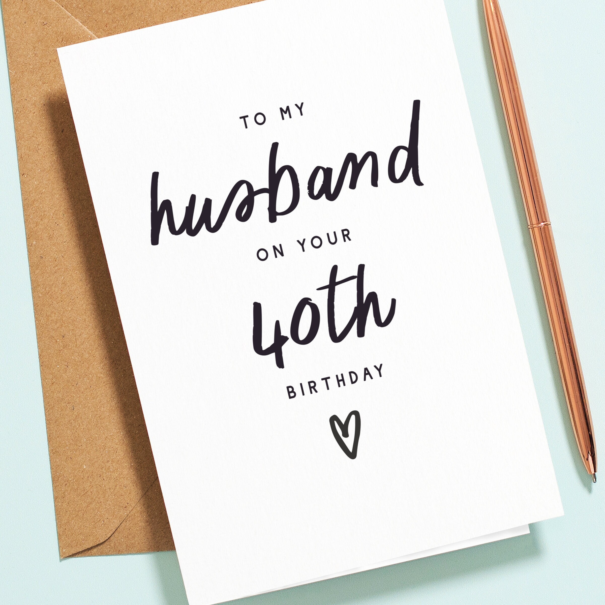 To My Husband on You 40th Birthday Husband 40th Birthday Etsy UK