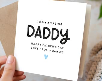Daddy Fathers Day Card, Personalised Father's Day Card, First Fathers Day Card, 1st Fathers Day Gift, First Fathers Day As My Daddy