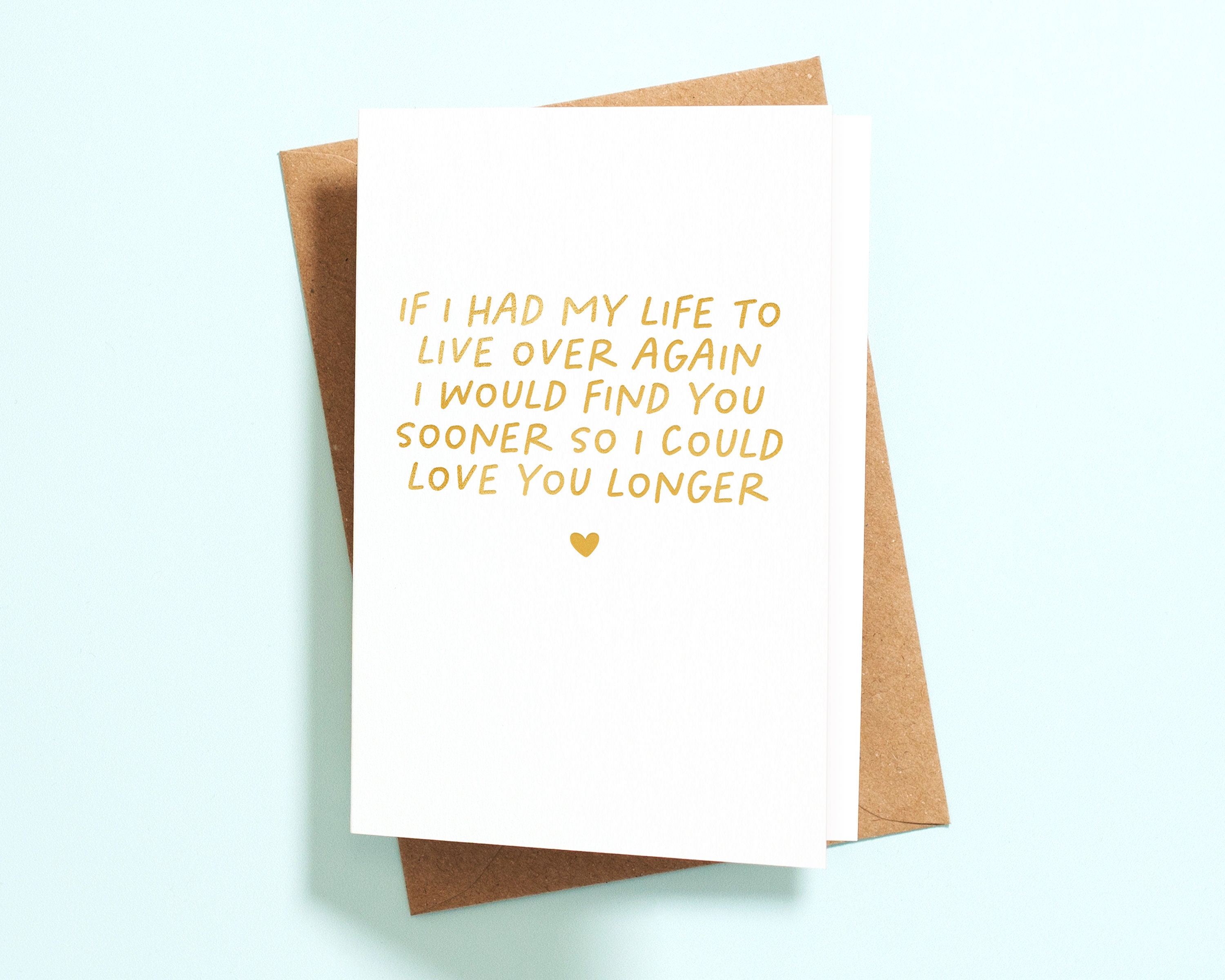 Love You Longer Poem Anniversary Day Card Boyfriend Romantic | Etsy