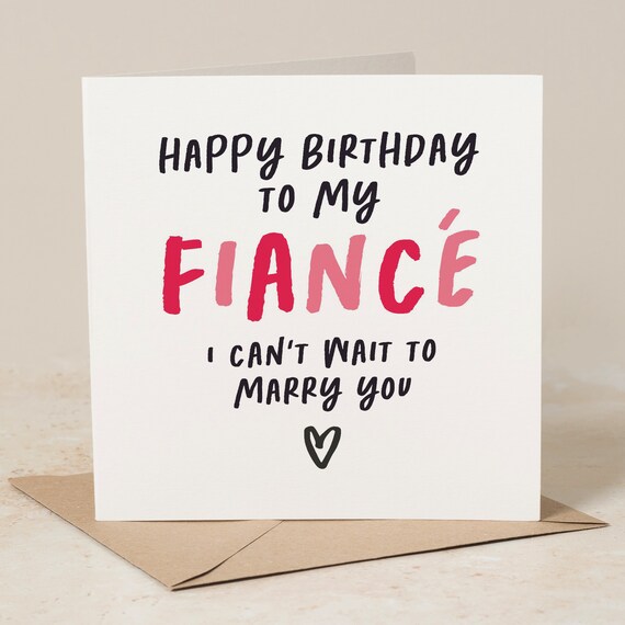 Fiance birthday best sale card for him