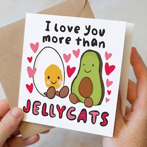 Funny Jellycat Birthday Card for Girlfriend, Jellycats Anniversary Card For Wife, Partner, Joke Valentines Day Card For Boyfriend, Husband