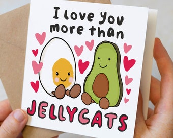 Funny Jellycat Birthday Card for Girlfriend, Jellycats Anniversary Card For Wife, Partner, Joke Valentines Day Card For Boyfriend, Husband