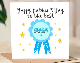 Personalised Fathers Day Card for Grandad, Fathers Day Gift, Pops Cards ...