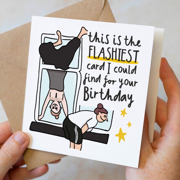 Funny Birthday Card For Her, Funny Viral Woman Climbing Through Window Card, Rude Birthday Card For Best Friend, Partner, Wife, Girlfriend