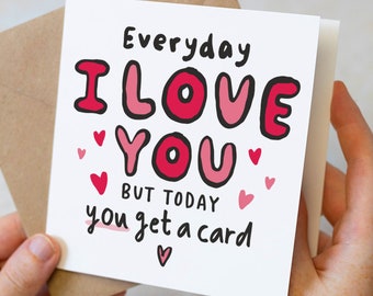 Funny Valenitnes Cards For Boyfriend, Husband Anniversary Card For Him, Birthday Card For Partner, Funny Love You Card For Girlfriend, Wife