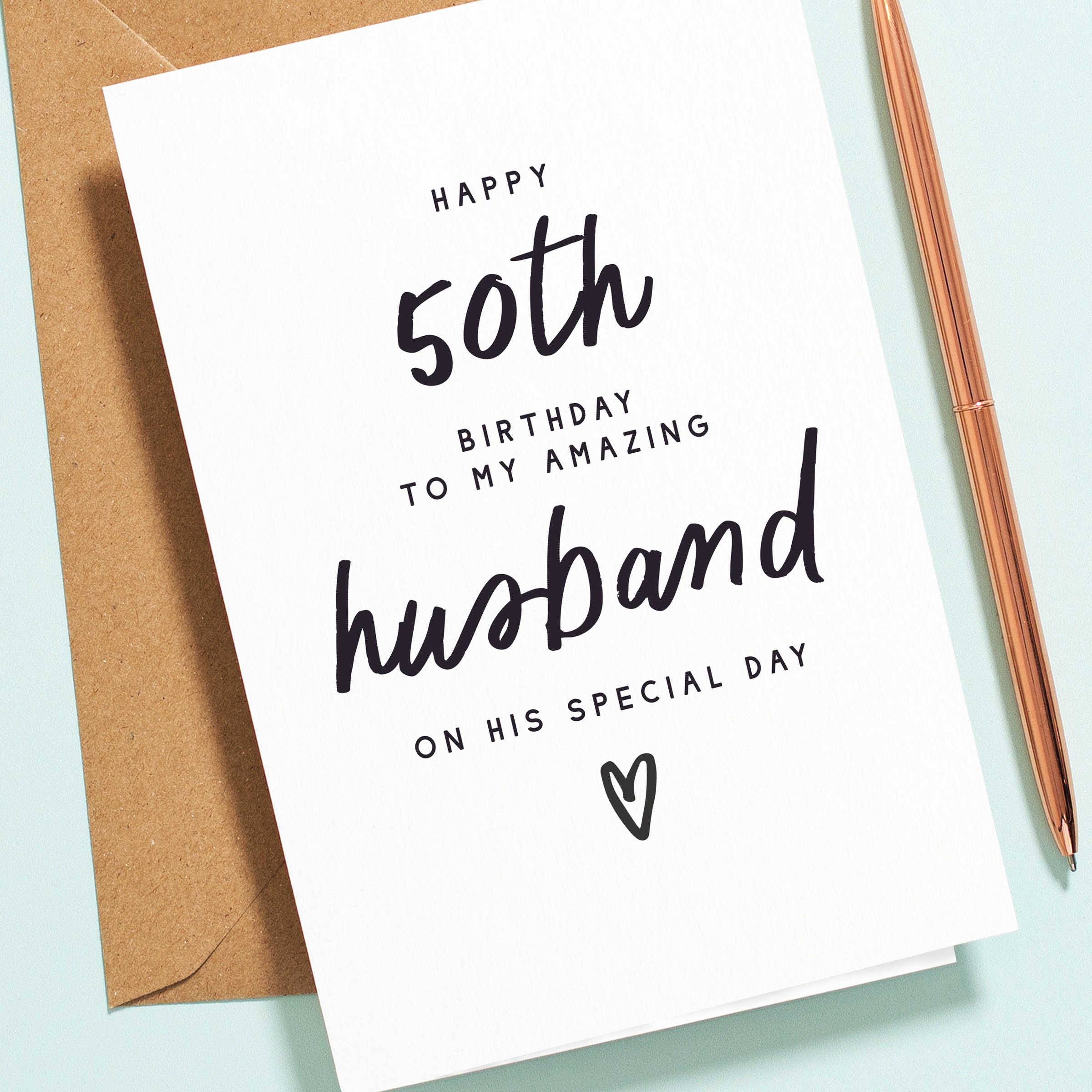 Happy 50th Birthday to My Amazing Husband Personalised - Etsy