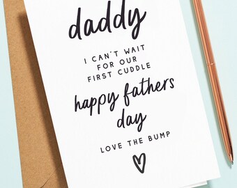 Fathers Day Card From Bump, Dad to Be Card, Card From The Bump, Daddy To Be Fathers Day Card, Dad To Be Card, 1st Fathers Day Card F004
