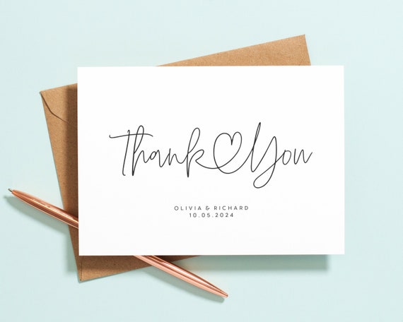 cheap personalised thank you cards