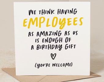 Funny Birthday Card For A Boss, Manager Birthday Card, Employer Birthday Card From His or Her Employees, Work Birthday Card