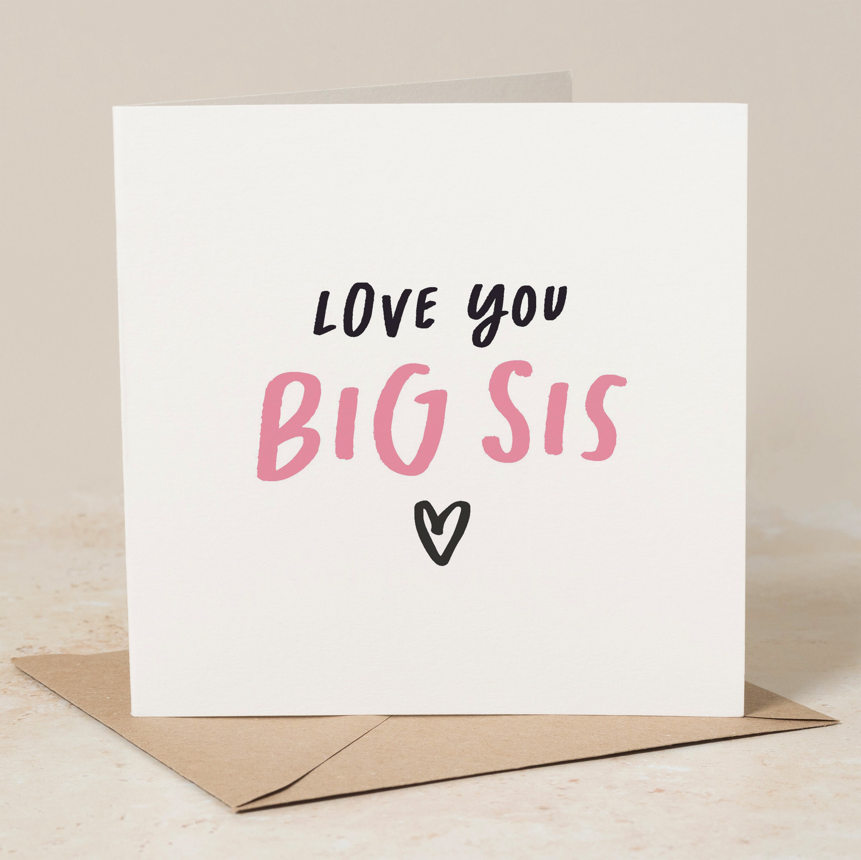 Love You Big Sis, Sister Birthday Card, Big Sister Birthday Card, Best Sister  Card, Birthday Card for Sister From Sister, Proud of You - Etsy