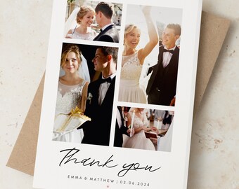 Hochzeits-Dankeskarten mit Bild, einfache Hochzeits-Dankeskarten mit Foto, personalisierte Hochzeits-Dankeskarten, Dankeskarten-Hochzeit