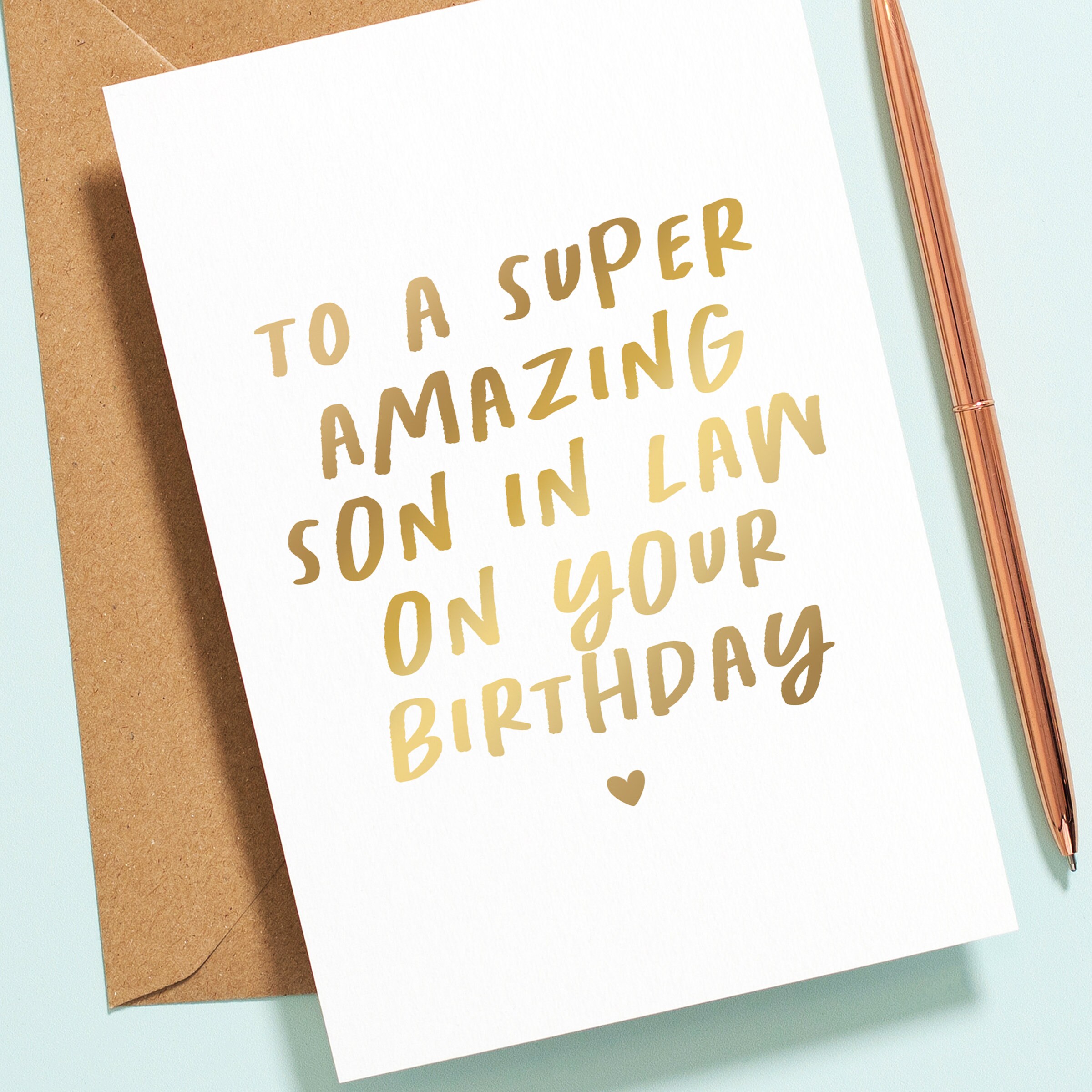 simple birthday card for son in law personalised greeting etsy
