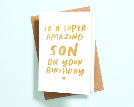 Son Birthday Card Card for Adult Son Birthday Card for Son | Etsy