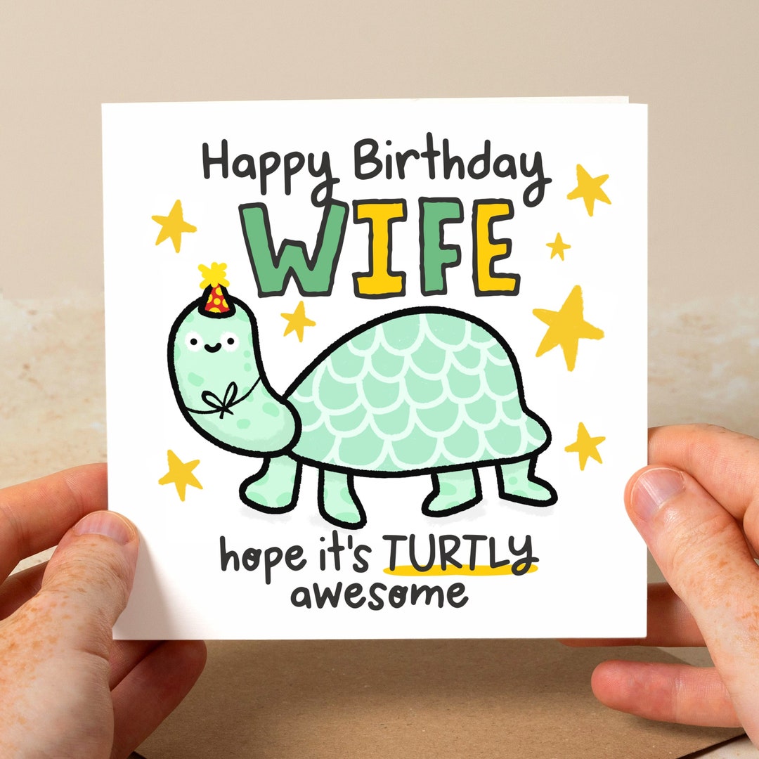 Funny Wife Birthday Card • Personalised Birthday Card For Wife • Happy
