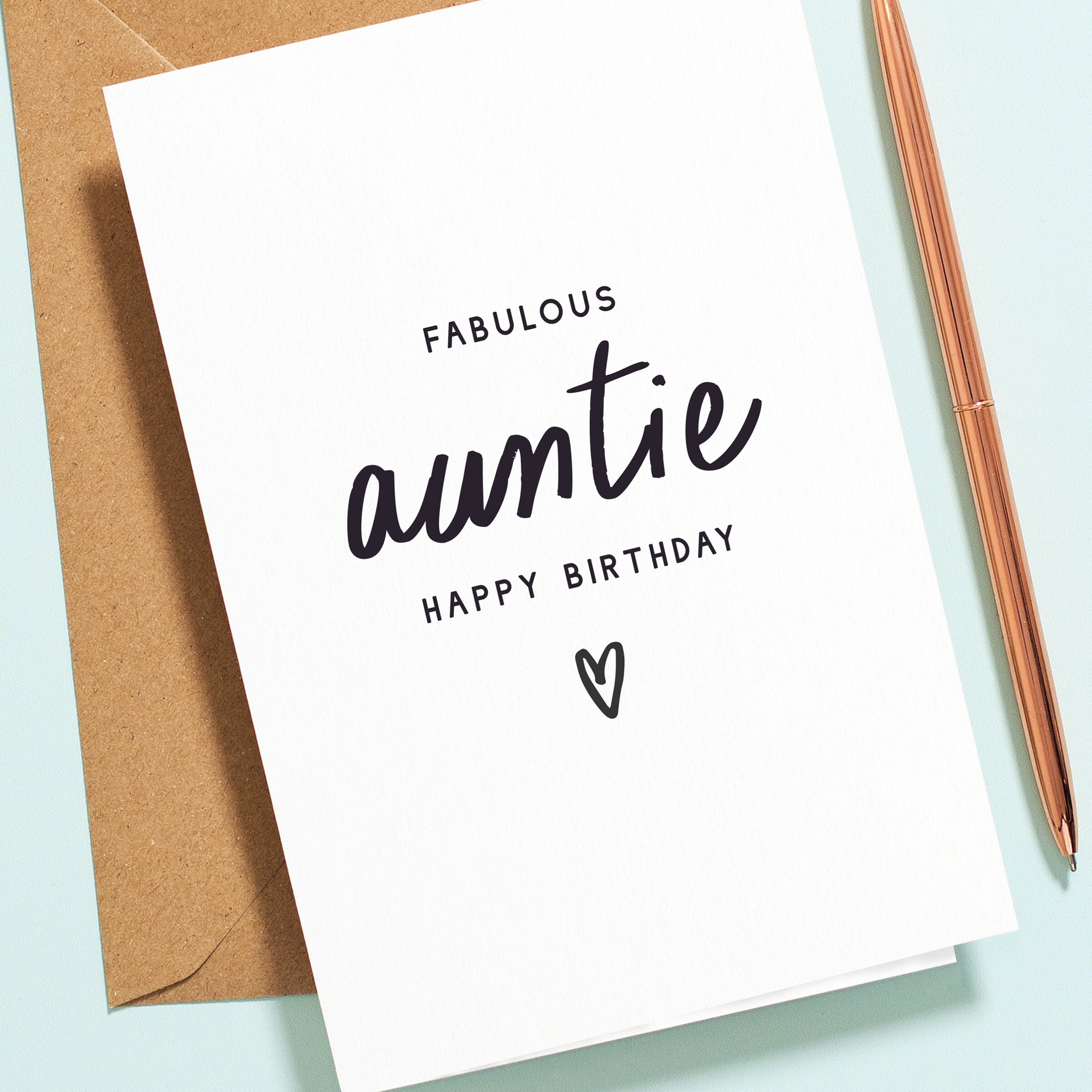 Auntie Birthday Card to My Fabulous Auntie Happy Birthday photo