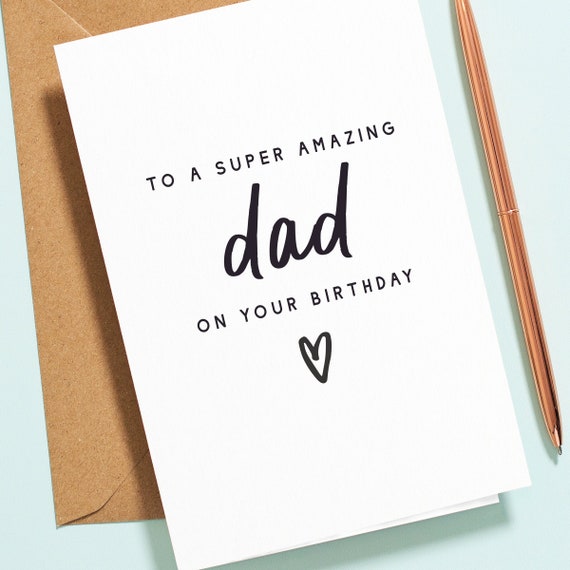 dad birthday card happy birthday to a amazing dad birthday etsy