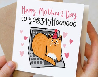 Funny Cat Mothers Day Card, Mothers Day Card From The Cat, Fur Babies Mothers Day Card, Cat Mum Card, Funny Mothers Day Card From Cats