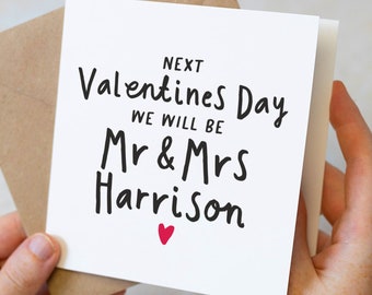 Future Husband Valentines Card, Next Valentines Day We Will Be Mr and Mrs, Future Wife Card, Fiancé Valentines Day Card, Husband To Be Card