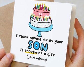 Funny Birthday Card For Dad, Dad Birthday Card, Dad Birthday Gift, Funny Dad Birthday Card From Son, Funny Fathers Day Card For Him