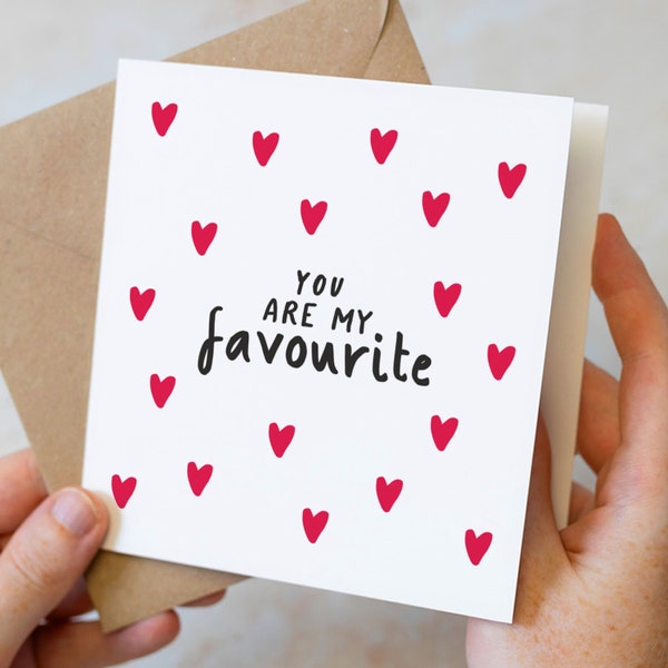 Vous êtes ma carte de Saint-Valentin préférée pour lui, carte d'anniversaire coeur romantique, je t'aime carte pour petit ami, petite amie, mari, pour elle