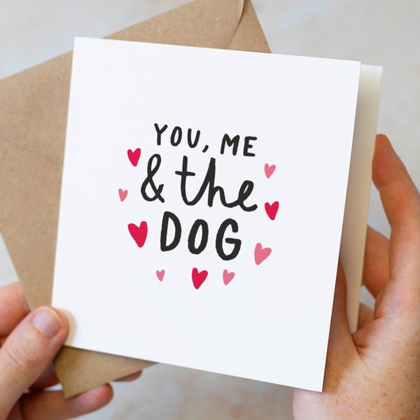 Tarjeta de aniversario, Tarjetas de aniversario de amantes de los perros, Tarjeta de San Valentín del perro, Tarjeta de aniversario de perros para marido, novio, novia