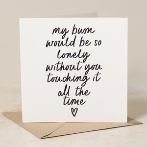 Funny Anniversary Card For Him, Rude Valentines Card For Husband, Wife, Cheeky Birthday Card For Boyfriend, Girlfriend V084