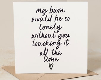 Funny Anniversary Card For Him, Rude Valentines Card For Husband, Wife, Cheeky Birthday Card For Boyfriend, Girlfriend V084