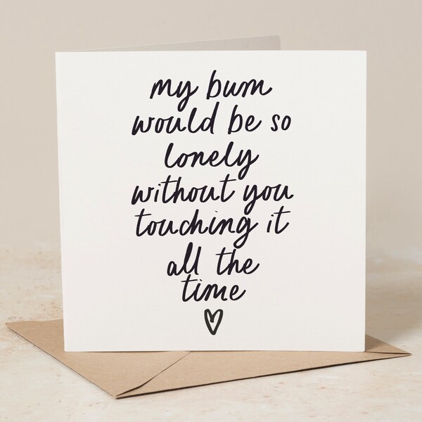 Funny Anniversary Card For Him, Rude Valentines Card For Husband, Wife, Cheeky Birthday Card For Boyfriend, Girlfriend V084