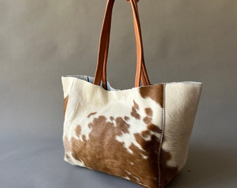 cowhide tote bag, cowhide purse, shoulder bag, Argentina