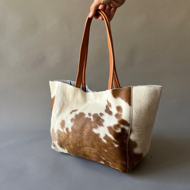 cowhide tote bag, cowhide purse, shoulder bag, Argentina image 1