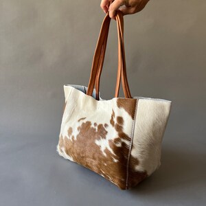 cowhide tote bag, cowhide purse, shoulder bag, Argentina image 5