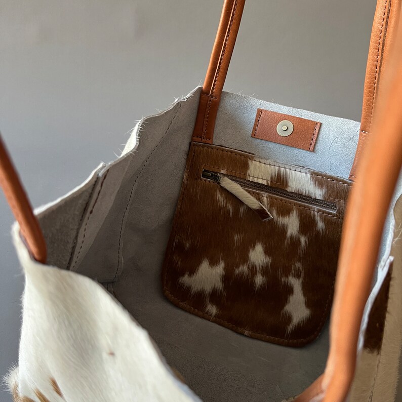 cowhide tote bag, cowhide purse, shoulder bag, Argentina image 8