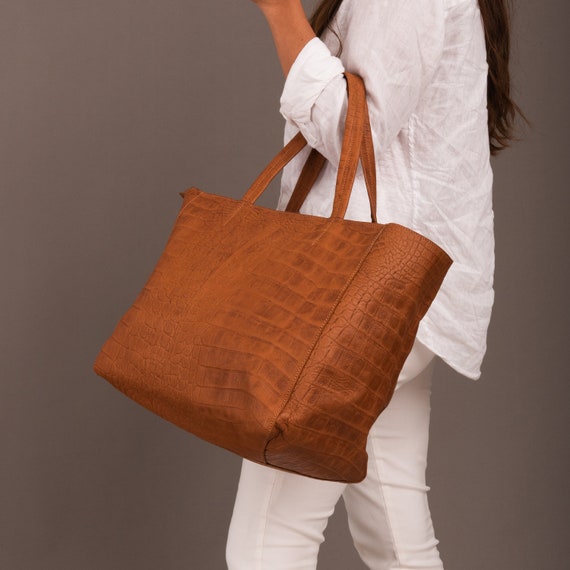 Genuine leather tote bag canada hotsell