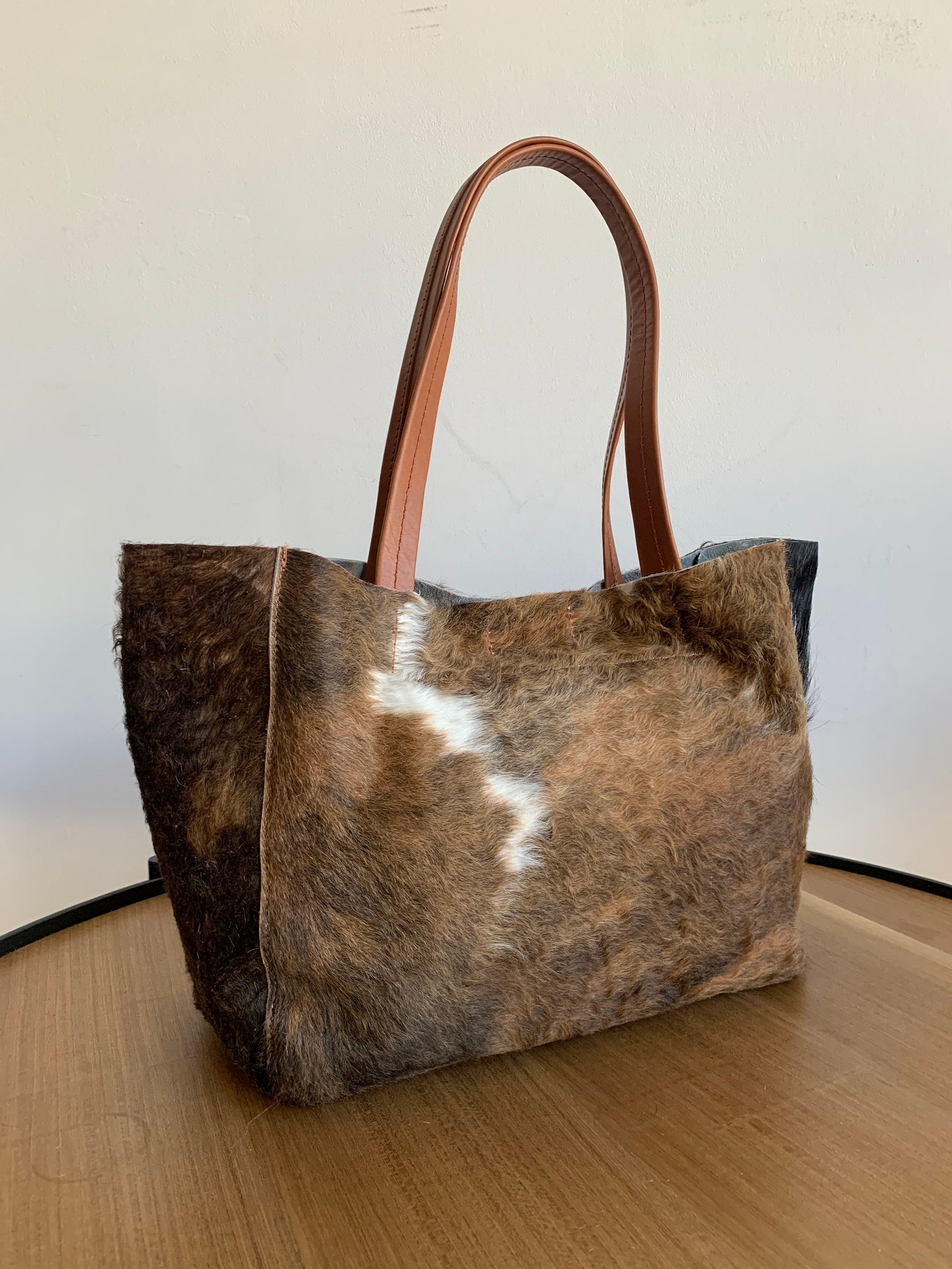 Fashion Tote Bag, Cow Fur Bag, Cowhide Tote Bag Etsy