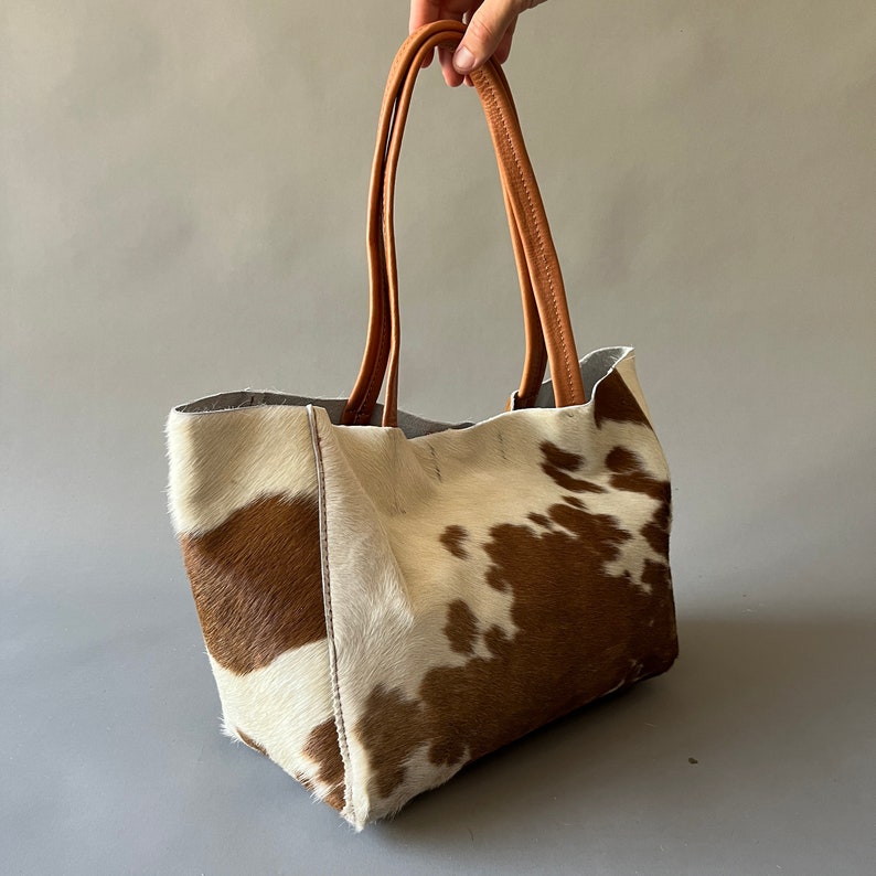 cowhide tote bag, cowhide purse, shoulder bag, Argentina image 4