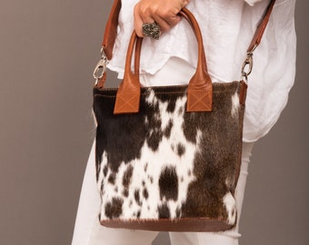 Cowhide fashion bag, Vegetable tanned leather bag, Leather purse, Fashion Bag, Crossbody bag. Cowhide shoulder bag. Made in Argentina