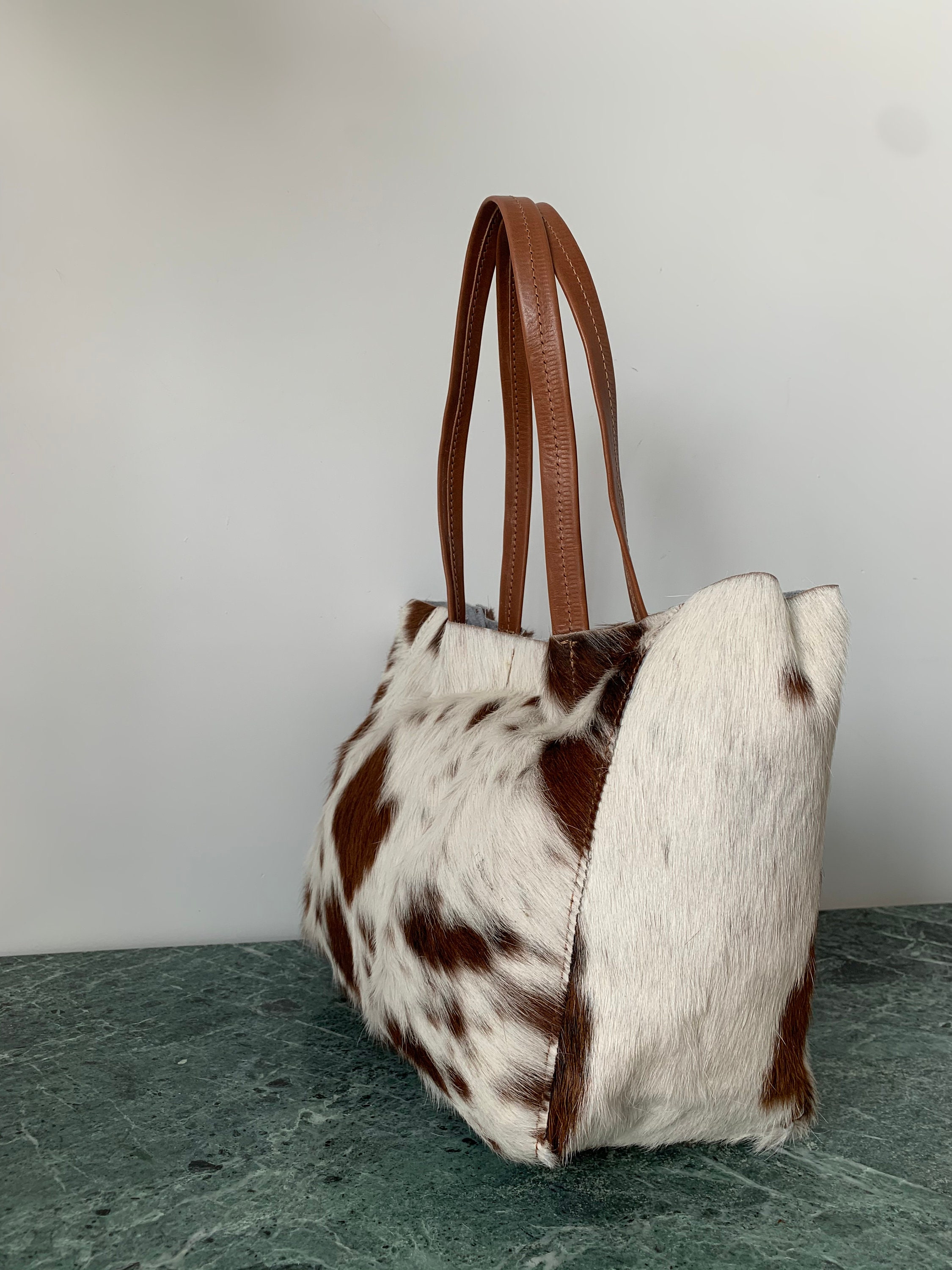 Cowhide bag Etsy