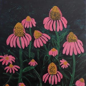 Original Artwork, &quot;The Magical Coneflower&quot; By Erin Remes