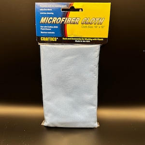 MICROFIBER CLOTH - Large 16&quot; x 16&quot; - Reusable cloth for cleaning plastics -Ultra Fine Fibers - Lint Free - Machine Washable