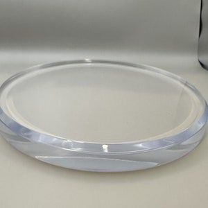 Acrylic Display Bases - 7&quot; Diameter x 1&quot; thick Round Display. Clear acrylic display bases - Features beveled edges and polished to a shine