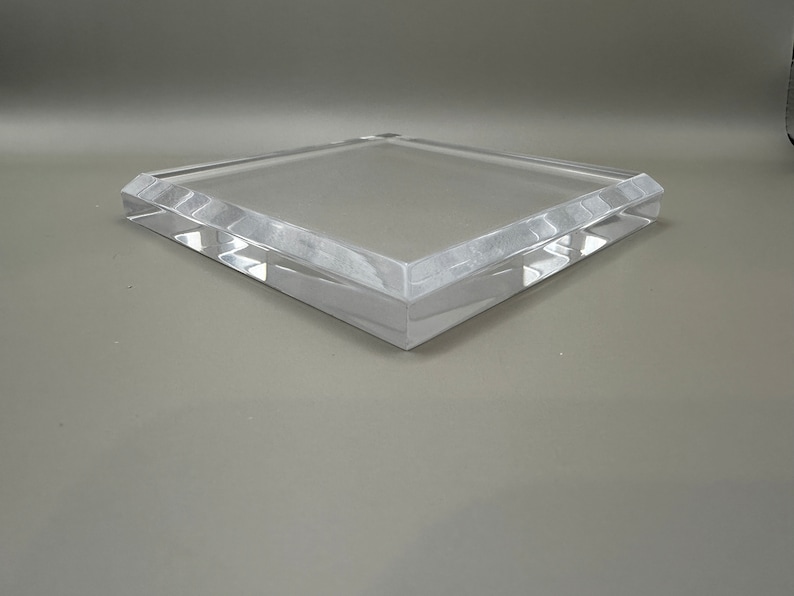 Acrylic Display Bases 6w X 6l X 1/2 Thick Square. Clear Acrylic Display